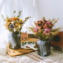 Rose dried flower bouquet natural hand holding real flower Net red gift Nordic ins home decoration shooting props ornaments