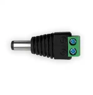 High quality solder-free dchead monitoring power head 5 5*2 1 DC male head 12V power head green dchead