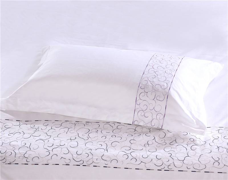 Gối khách sạn cotton trắng gối khách sạn trắng thêu bông gối cá tính 60 vỏ gối gối ngủ văn phòng