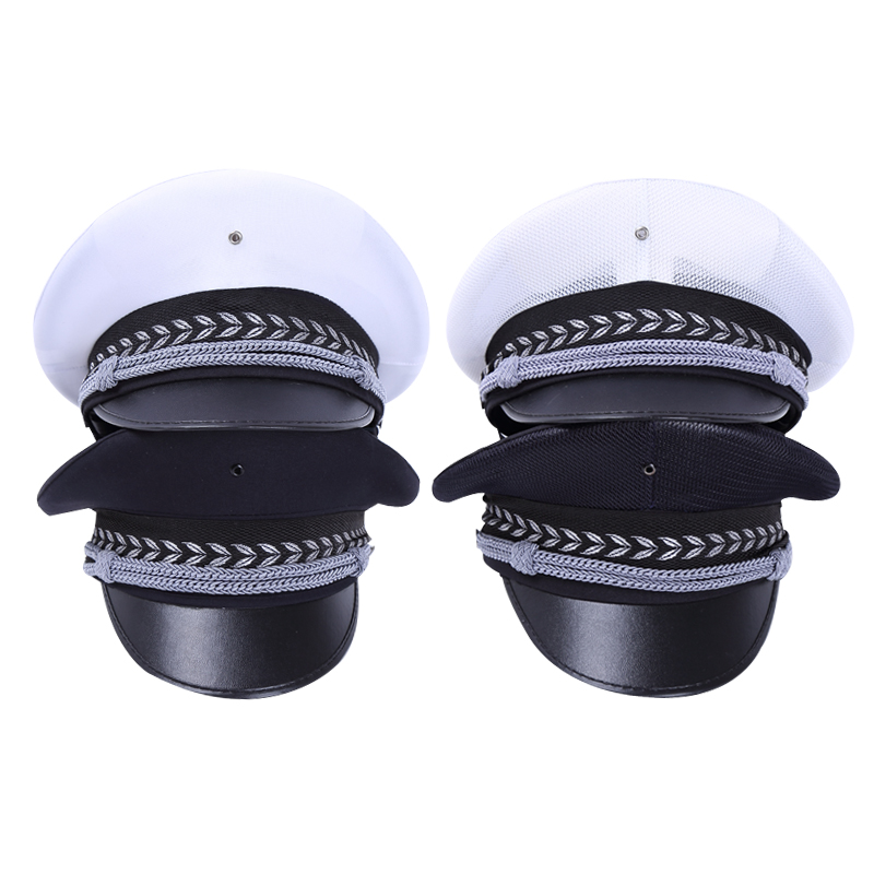 Big brim hat new security uniform women's curling cap boat cap security property security accessories spring and summer large cover nut