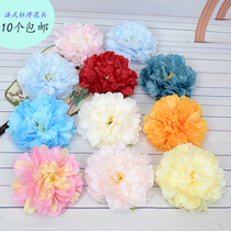 10 simulated peony flower head wedding silk flower wall road guide flower arrangement arches French artificial Peony