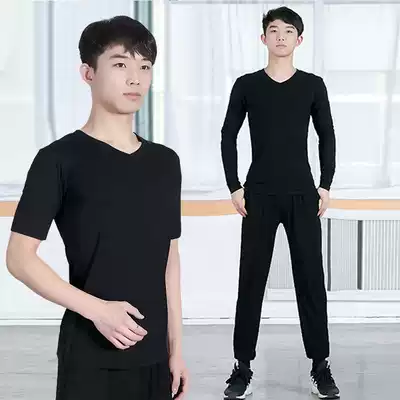 Dance clothes, practice clothes, men's loose student shape clothes, modern dance Latin dance Modal coat pants sets ~