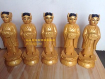  Wufang Tongzi pure Camphor wood hand-carved(height 26 cm)Buddhist supplies Dharma flame mouth