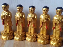  Five-party boy Buddhist supplies Flame mouth method Pure copper casting height 24 cm