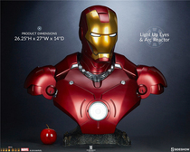 (SOLD) Sideshow SS Marvel Iron Man Iron Man Man MK3 Mark 3 bust