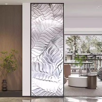 Light luxury and simple art glass screen partitions the living room opposite the door double-sided bedroom blocks the bedside carved entrance