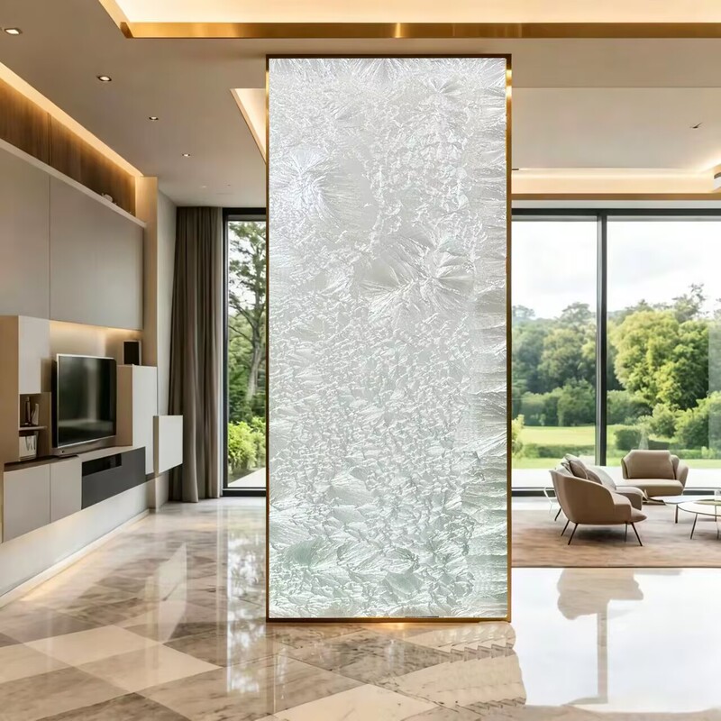 2026 New Model Ice Crackle Enamel Glass Master Bedroom Screen Partition Living Room Entrance Screen Simple Design 2026 New Model Ice Crackle Enamel Glass Master Bedroom Screen Partition Living Room Entrance Screen Simple Design