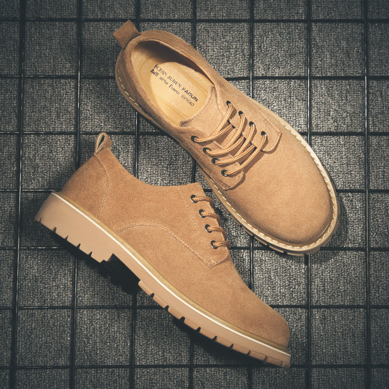 Martin boots Men's fall Han version New wave shoes 100 hitch retro genuine leather shoes casual leather shoes Inn wind overalls boots