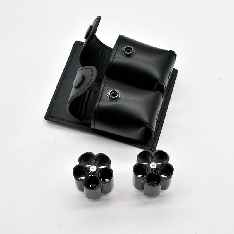 New 10mm explosion-proof revolver loader double row cowhide sleeve runner 10mm spring revolver waist holster