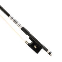 Carbon fiber violin bow professional performance-grade black plaid accessories real horsetail hair light and elastic to the touch