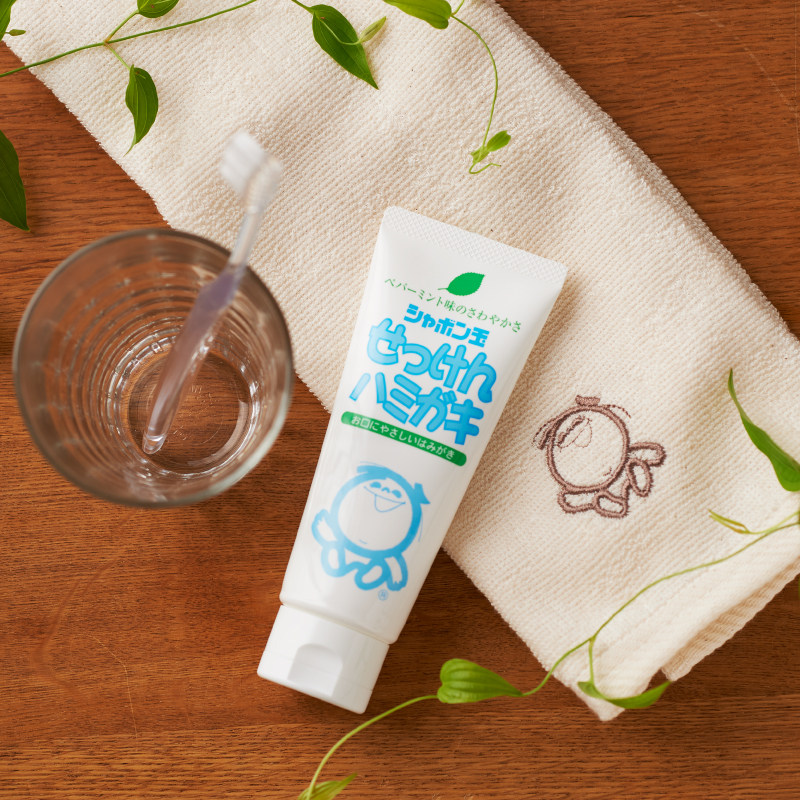 Spot Japanese original Bubble Bubble Jade Toothpaste Clean White Tooth Mint Clear Sigh Breath Fresh Pregnant Woman Care No Residue