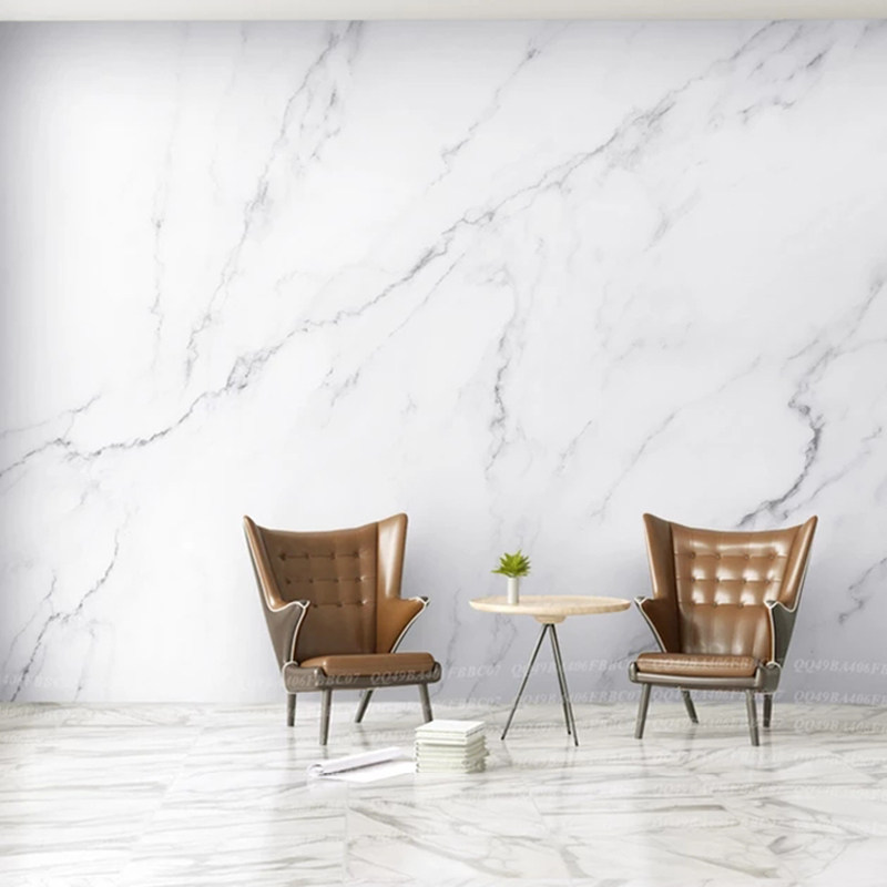 Nordic style simple wallpaper marble pattern wallpaper bedroom bedside background wall cloth living room TV wall custom mural