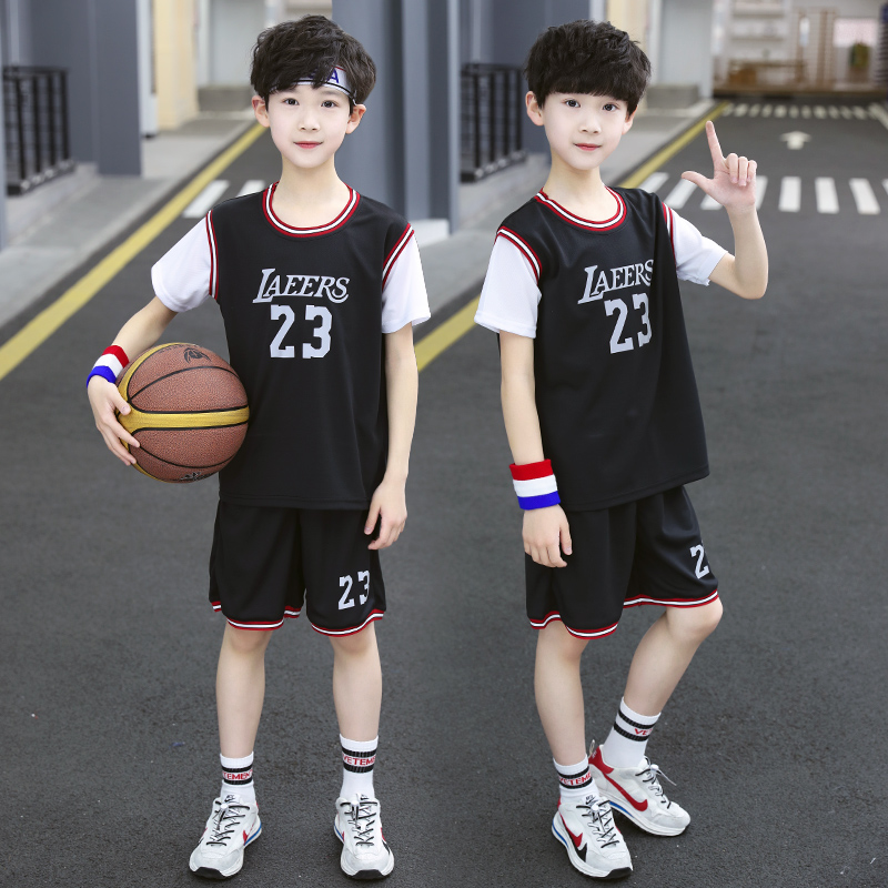 Children's basketball uniform boys summer quick-drying suit 2021 new middle and big boys sports two-piece suit breathable tide