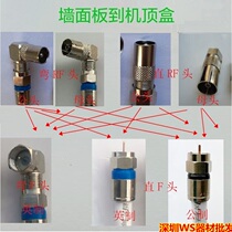 Tianwei video signal RF head HD line TV line Gehua cable station closed circuit TV connector video box Cable