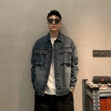 Демисезонная ретро джинсовая универсальная куртка для отдыха, свободный крой, в американском стиле, в корейском стиле