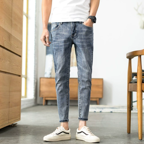 Осенние эластичные джинсы, трендовые штаны для отдыха, облегающий крой