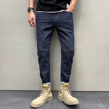 Весенние джинсы, трендовые повседневные брюки, штаны, приталенный комбинезон, коллекция 2021, в американском стиле, с вышивкой, оверсайз