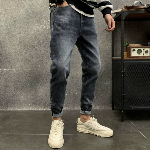 Весенние черные джинсы, штаны, повседневные брюки, коллекция 2021, в корейском стиле