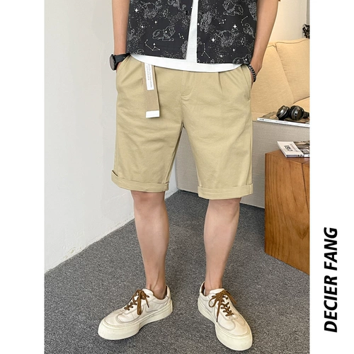 Летние черные штаны, тонкие приталенные трендовые шорты для отдыха, сезон 2021, оверсайз