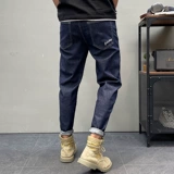 Весенние джинсы, трендовые повседневные брюки, штаны, приталенный комбинезон, коллекция 2021, в американском стиле, с вышивкой, оверсайз