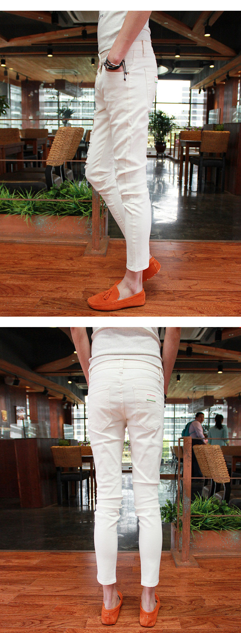 Jeans pour adolescent pieds Slim DECIERFANG pour été - Ref 1461919 Image 10