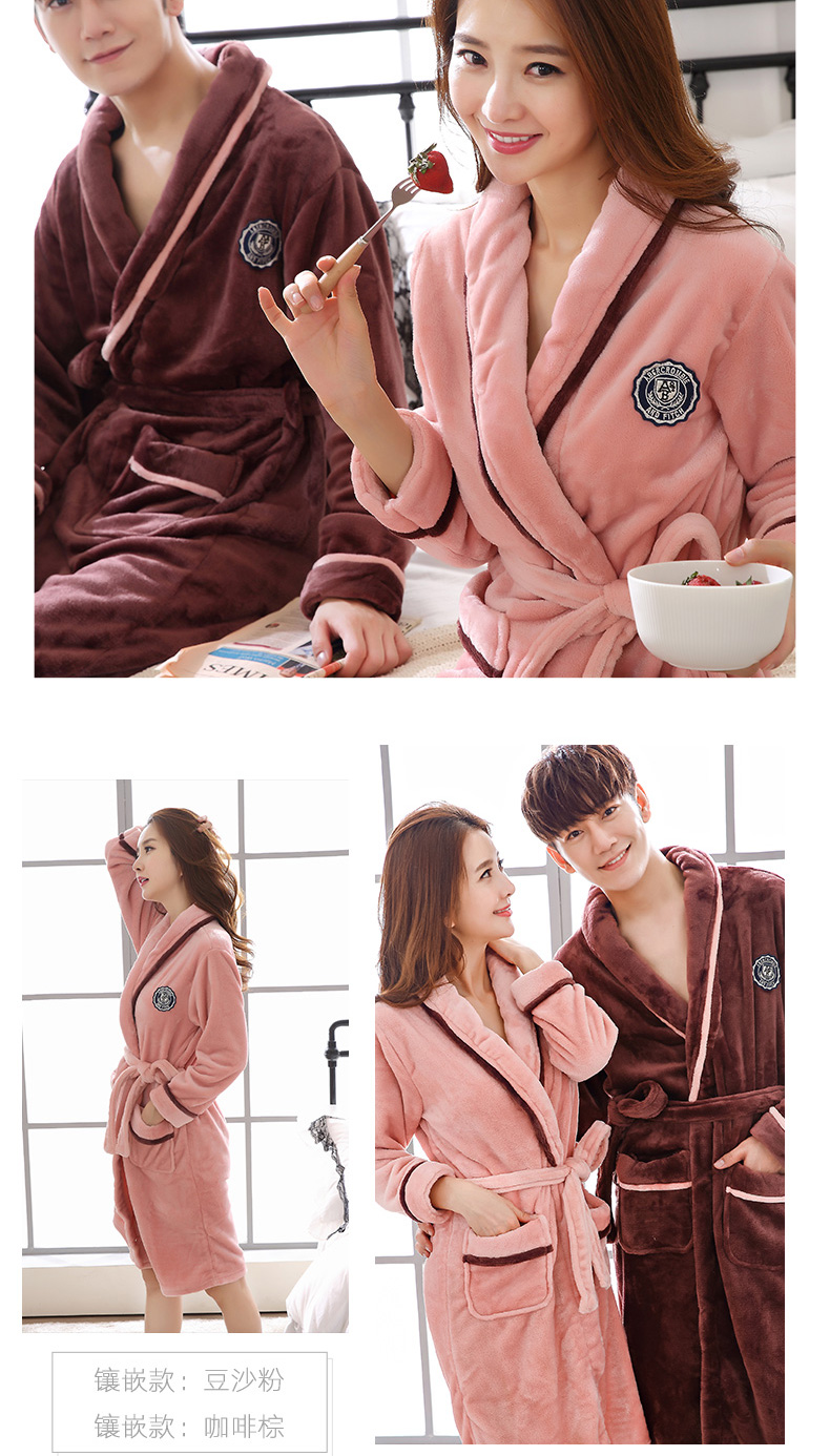 Áo ngủ nhung san hô nữ mùa đông dày Hàn Quốc flannel pyjama dễ thương đồ ngủ mùa đông nam nữ