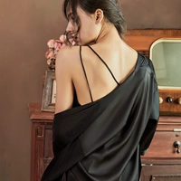 2131 Одинокий халат-черный