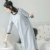 Áo ngủ nữ mùa xuân và mùa thu cotton dài tay đồ ngủ dài phiên bản Hàn Quốc của sinh viên tươi có thể mặc dịch vụ mùa hè tại nhà