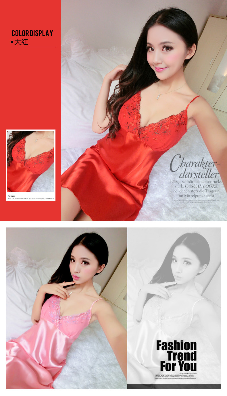Đồ ngủ phụ nữ dây đai mùa hè váy ngủ quan hệ tình dục đồ lót cực cám dỗ băng lụa phục vụ nhà nữ mùa hè và mùa thu mỏng đầm mặc nhà thoải mái