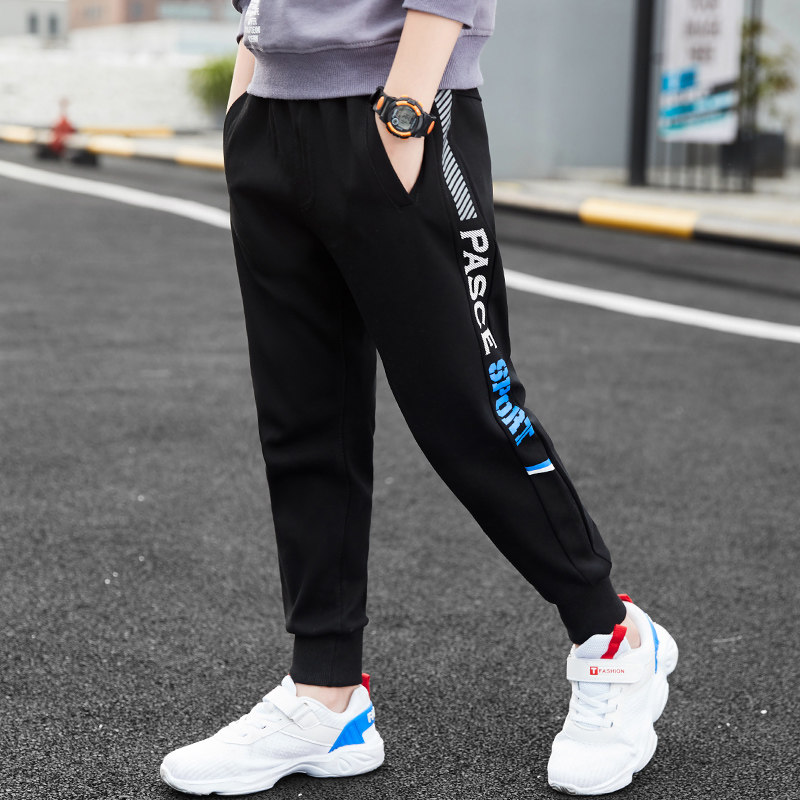 Boys autumn pants children's sports pants 2022 new middle and big children's foreign style trousers boys spring and autumn casual pants