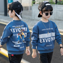 Boys autumn long sleeve T-shirt big boy 2021 New Coat Boy base shirt autumn thin sweater children tide