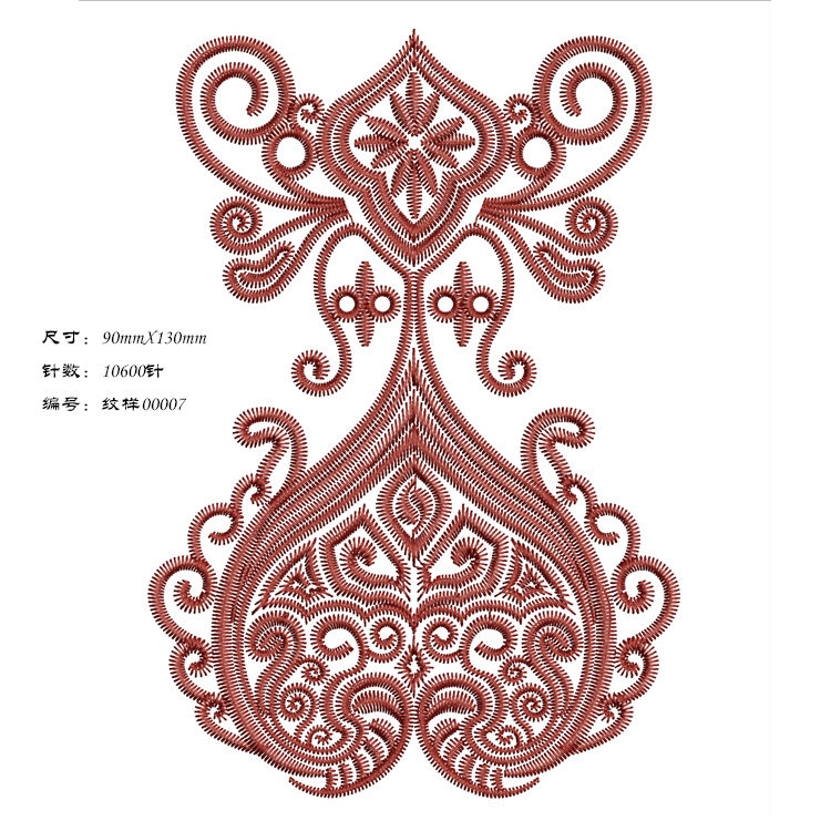 Classical Pattern pattern Computer embroidered flower plate engraving with design emb source file electronic ready-made version