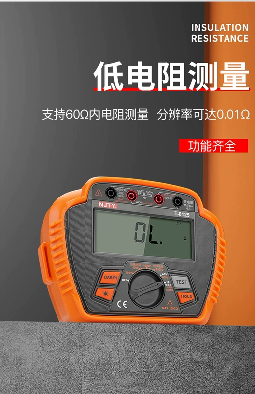 Tianyu Megohmmeter Kỹ Thuật Số Điện Trở Cách Điện Máy Điện Thông Minh Máy Đo Điện Áp Cao Máy Đo Điện Trở Cao 1000V2500V