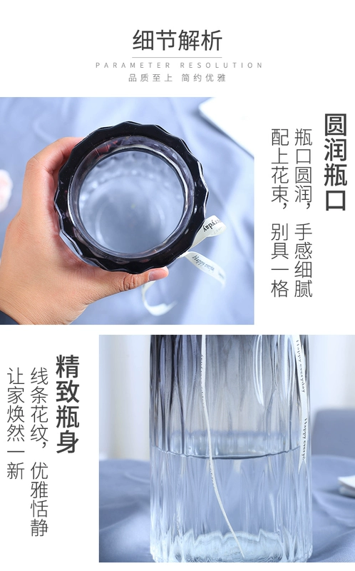 Châu Âu gradient màu thủy tinh bình thủy canh cây hoa hồng lily sao khô bình hoa phòng khách bình trang trí - Trang trí nội thất dcor phòng ngủ giá rẻ