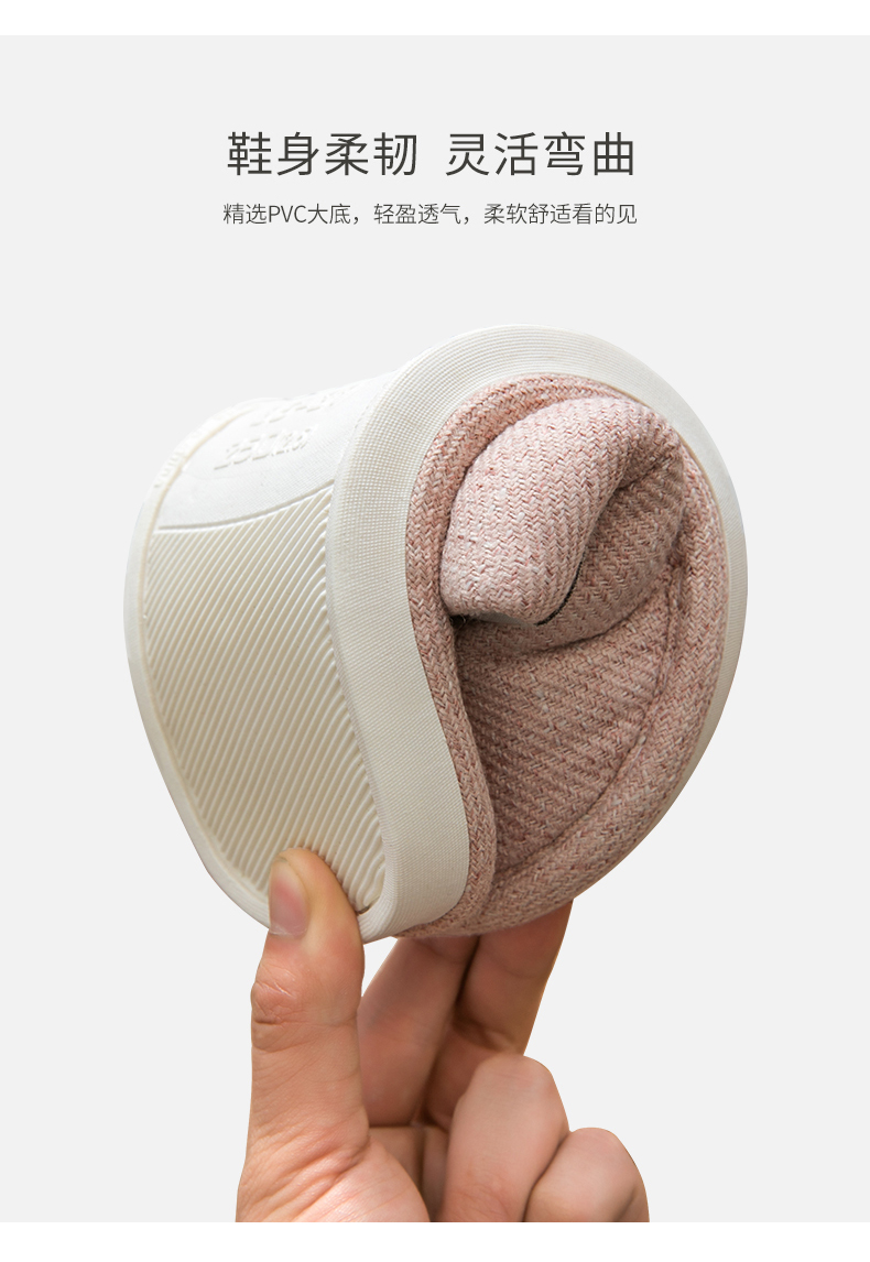 Mua một tặng một với dép lê mùa thu và mùa đông Đôi dép bông chống trượt mùa xuân nhà cotton và vải lanh nữ trong nhà Baotou nhà nam - Trang chủ dép lê đi trong nhà
