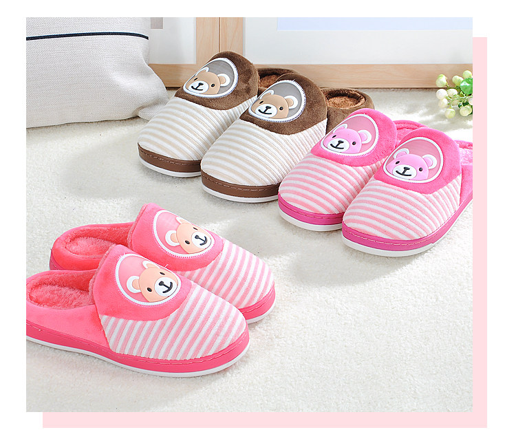 Pantoufles enfants en suède pour hiver - semelle plastique - Ref 1007514 Image 33