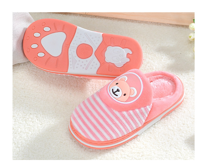 Pantoufles enfants en suède pour hiver - semelle plastique - Ref 1007514 Image 48