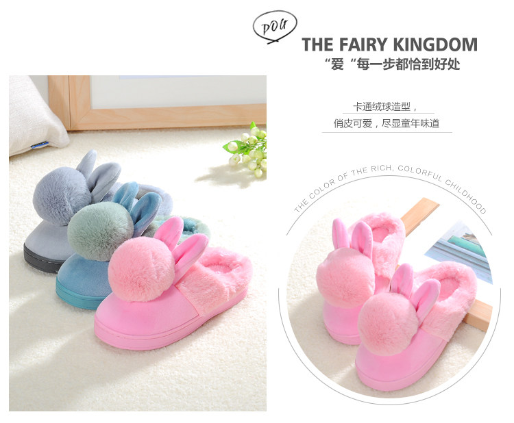 Pantoufles enfants en suède pour hiver - semelle plastique - Ref 986547 Image 48