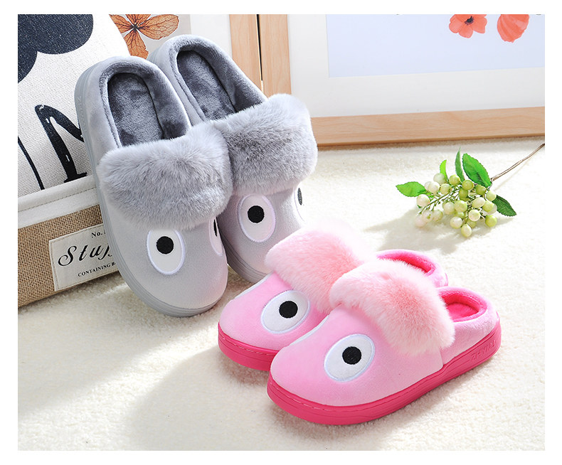 Pantoufles enfants en suède pour hiver - semelle plastique - Ref 1016437 Image 8