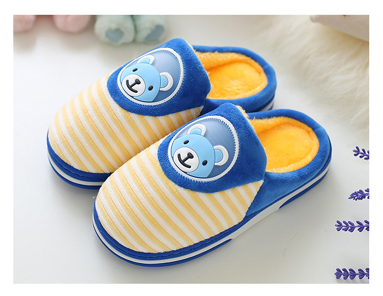 Pantoufles enfants en suède pour hiver - semelle plastique - Ref 1007514 Image 17