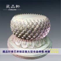 Wood carving Diamond lotus base camphor wood Buddha statue Guanyin base strange stone solid wood pad height color painting can be customized