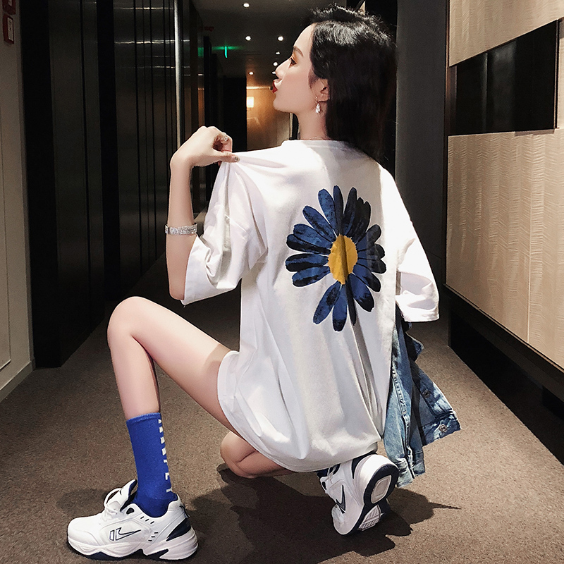 Boomers net red hyperfire short sleeves T-shirt women 2021 Summer new women's clothing Han version loose with slim blouses