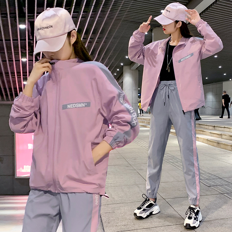 Boomer Casual Sportswear Suit Woman 2022 Spring new Korean version Fashion looser The age of two sets
