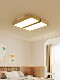 Natural Wood Style Rectangular Ceiling Light for Living Room, Japanese-Style Solid Wood Tatami Dining Room and Bedroom Main Light, Guangdong Zhongshan Lighting Fixtures