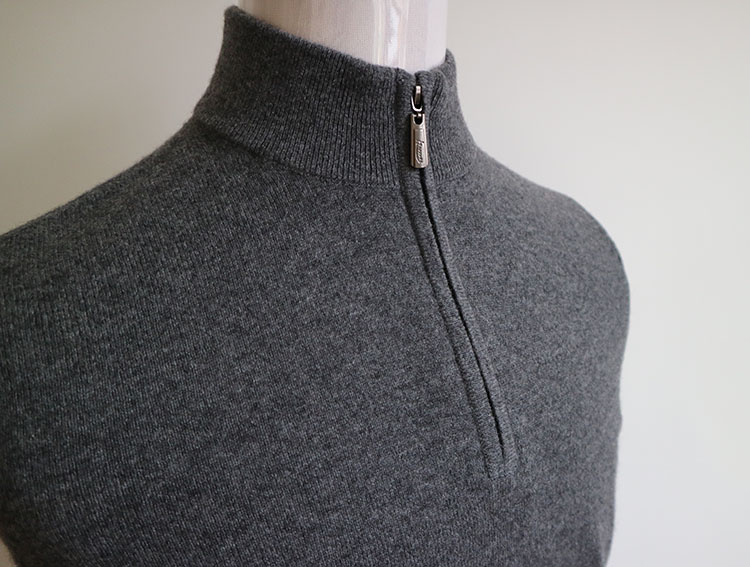 2018 mới mùa đông nam áo len cashmere nguyên chất 100% cashmere nửa cổ cao áo len zip cho bố - Áo len Cashmere sơ mi nam đẹp