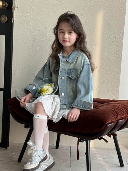 女童牛仔外套2025春装新款儿童韩版中大童休闲百搭复古时髦上衣潮