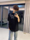 American High Street Floral Print Pure Cotton Short-Sleeve T-Shirt for Men, Summer Trendy Heavy-Duty Youth Half-Sleeve Top