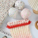 Радужный шерстяной шарф ручной работы, плетеный свитер, набор материалов, «сделай сам»