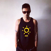 Áo vest thể thao nam cotton Yu Wenle triều nhãn hiệu áo vest đi biển bóng rổ áo vest trẻ trung 2019 - Áo vest cotton áo thun nam body