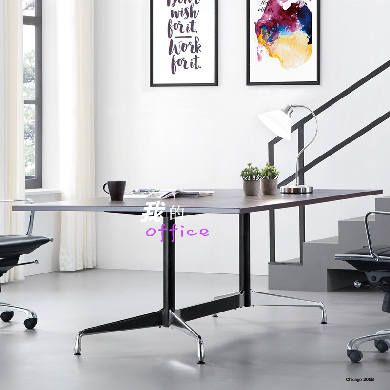 Nordic rectangular desk computer table dining table long table 6 people meeting table designer office table